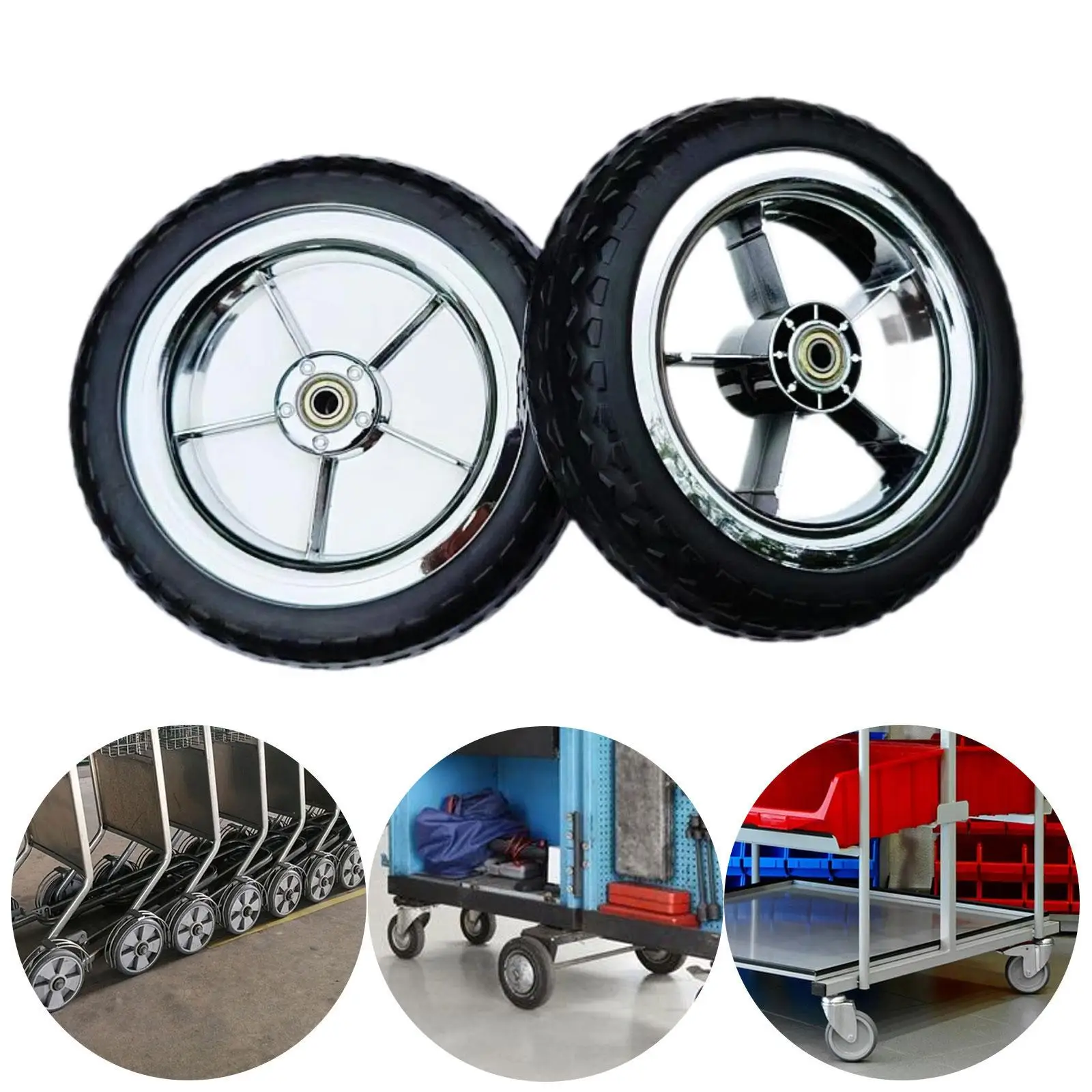 Universal Fit Pneumatic Wheel Heavy Load Air Filled Tire for Trolley Cart Shopping Folding Mobile Cart
Universal Fit Pneumatic Wheel Heavy Load Air Filled Tire for Trolley Cart Shopping Folding Mobile Cart
