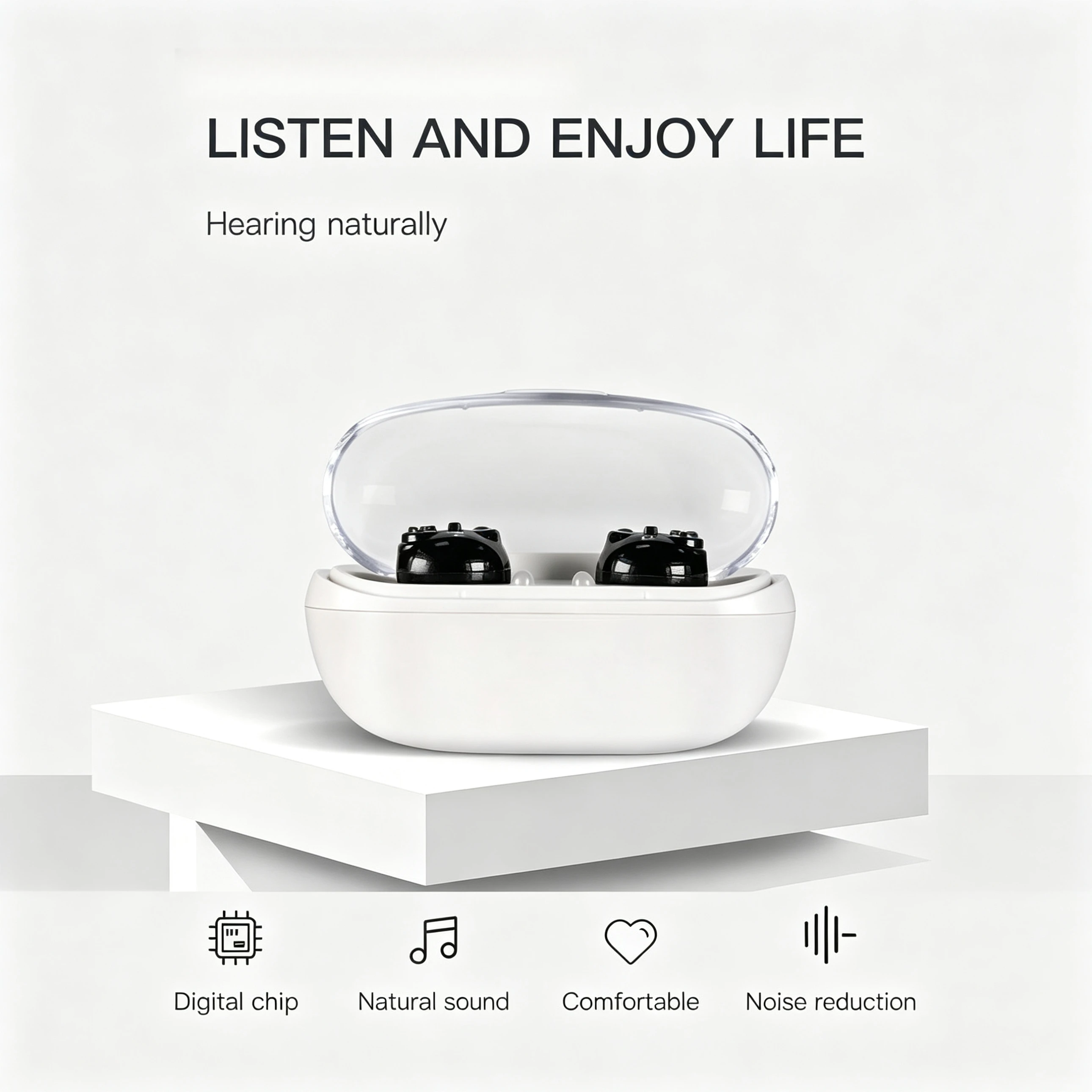 Invisible In Ear Rechargeable Headphones Noise Reduction For Elderly Volume Amplifier Hearing Loss Lightweight Long Battery Life
Invisible In Ear Rechargeable Headphones Noise Reduction For Elderly Volume Amplifier Hearing Loss Lightweight Long Battery Life