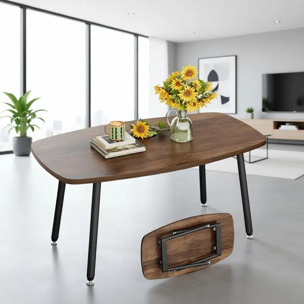 Portable Walnut Coffee Table for Small Spaces, Living Room Furniture, 39.3x19.6x17.7
Portable Walnut Coffee Table for Small Spaces, Living Room Furniture, 39.3x19.6x17.7
