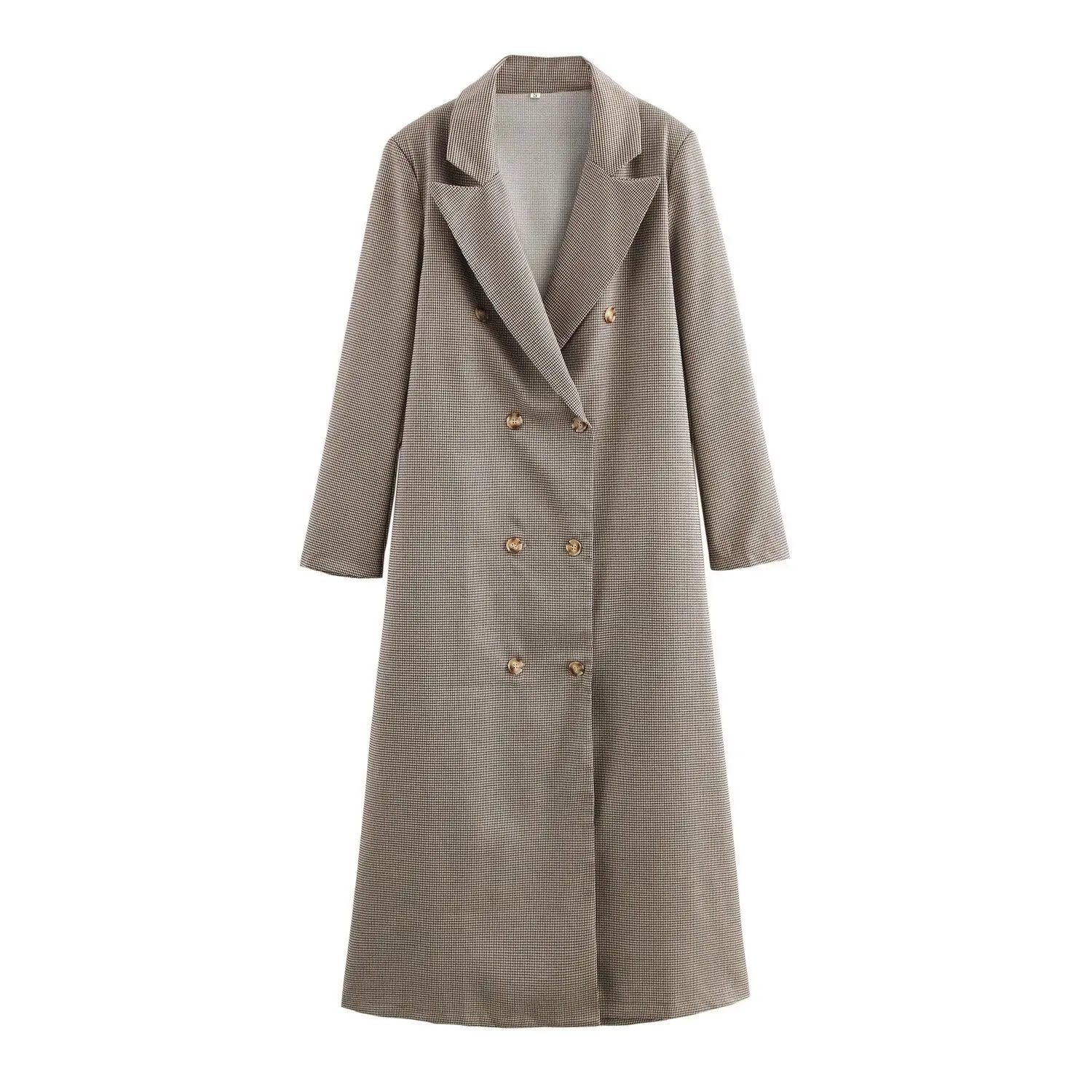 ZBZA Autumn New Faionable Long Double-Row Buttoned Women's Suit Jaet Street Sle Polyester Fiber Long Sve Coat
ZBZA Autumn New Faionable Long Double-Row Buttoned Women's Suit Jaet Street Sle Polyester Fiber Long Sve Coat