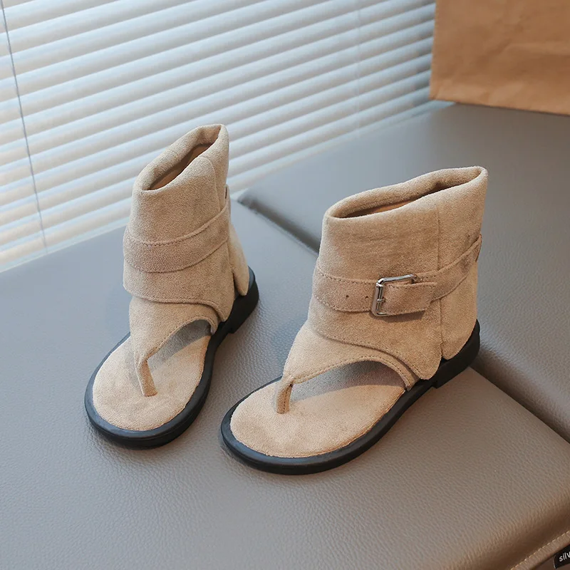 High-top Sandals Little Girl Soft Sole Flip Flop Dress Shoes Child Ankle-strap Summer Roman Shoes for Girls Suede Leather
High-top Sandals Little Girl Soft Sole Flip Flop Dress Shoes Child Ankle-strap Summer Roman Shoes for Girls Suede Leather