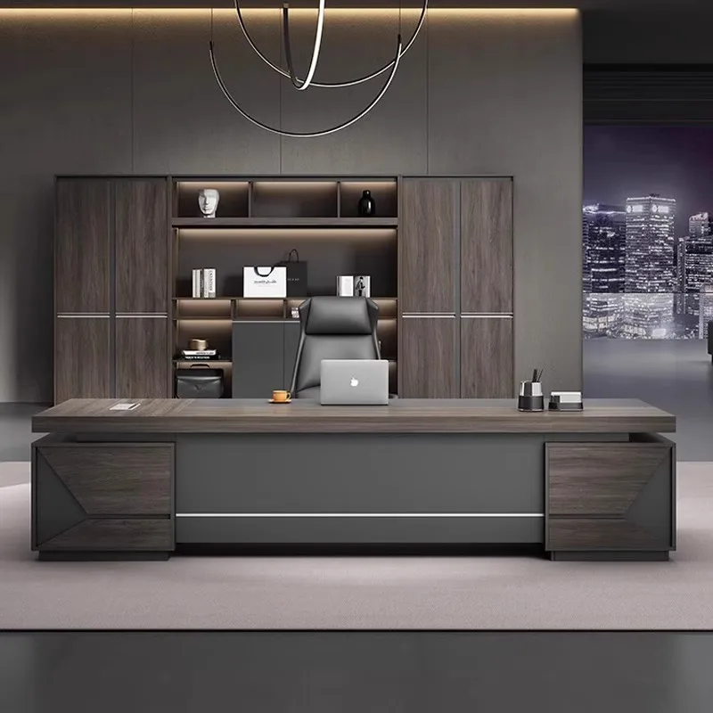 Modern Light Luxury Boss's Desk Chair Combination Large Class Manager Computer Desk Modular Office Furniture For Home Use
Modern Light Luxury Boss's Desk Chair Combination Large Class Manager Computer Desk Modular Office Furniture For Home Use