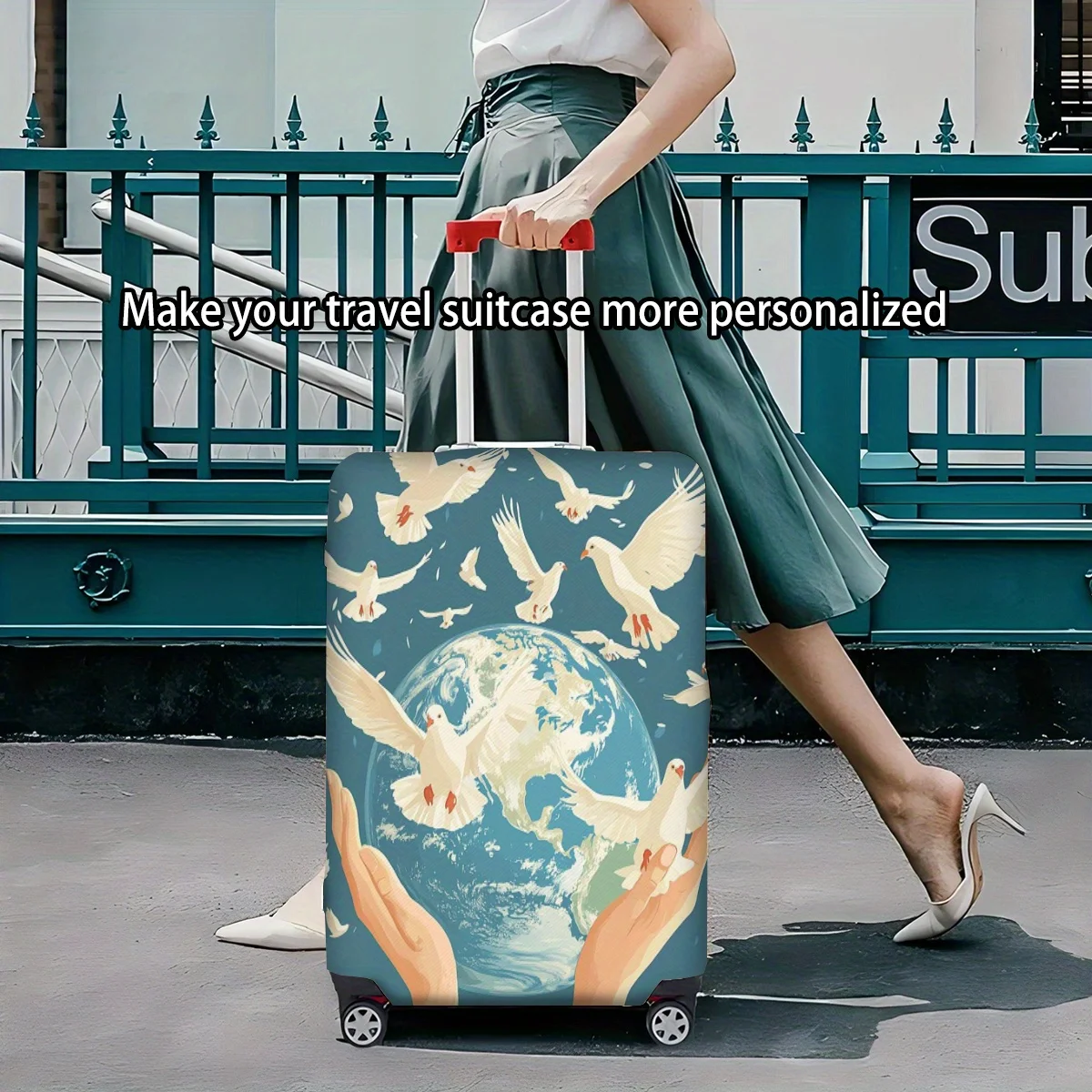 Four Seasons Bohemian Style Floral Printed Luggage Cover, Stretch Polyester Travel Bag Protective
Four Seasons Bohemian Style Floral Printed Luggage Cover, Stretch Polyester Travel Bag Protective