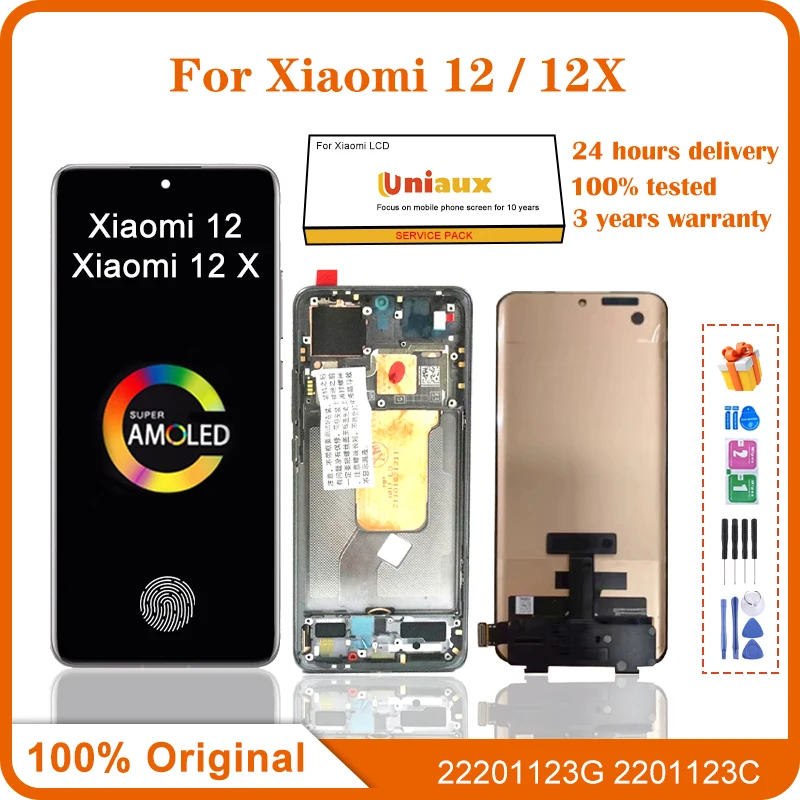 6.28" For Xiaomi 12 LCD Display Touch Screen Digitizer For Mi 12 LCD Replacement Screen For Xiaomi 12 Display
6.28" For Xiaomi 12 LCD Display Touch Screen Digitizer For Mi 12 LCD Replacement Screen For Xiaomi 12 Display
