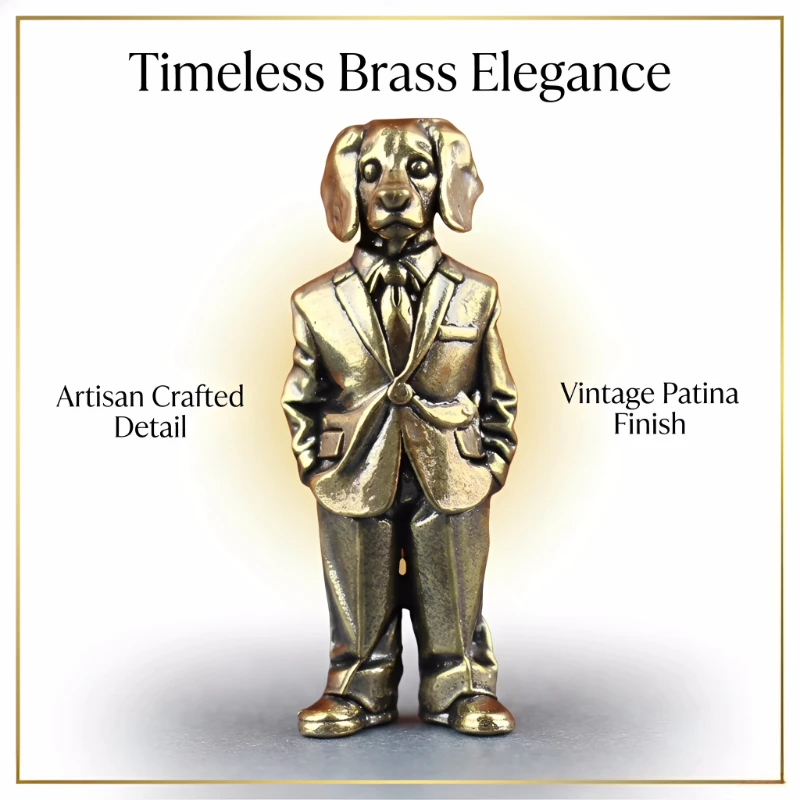 Brass Suit Dog Figure Home Decor Antique Desktop Ornament Zodiac Dog Prosperous Wealth Collection Small Bronze Ware Crafts
Brass Suit Dog Figure Home Decor Antique Desktop Ornament Zodiac Dog Prosperous Wealth Collection Small Bronze Ware Crafts