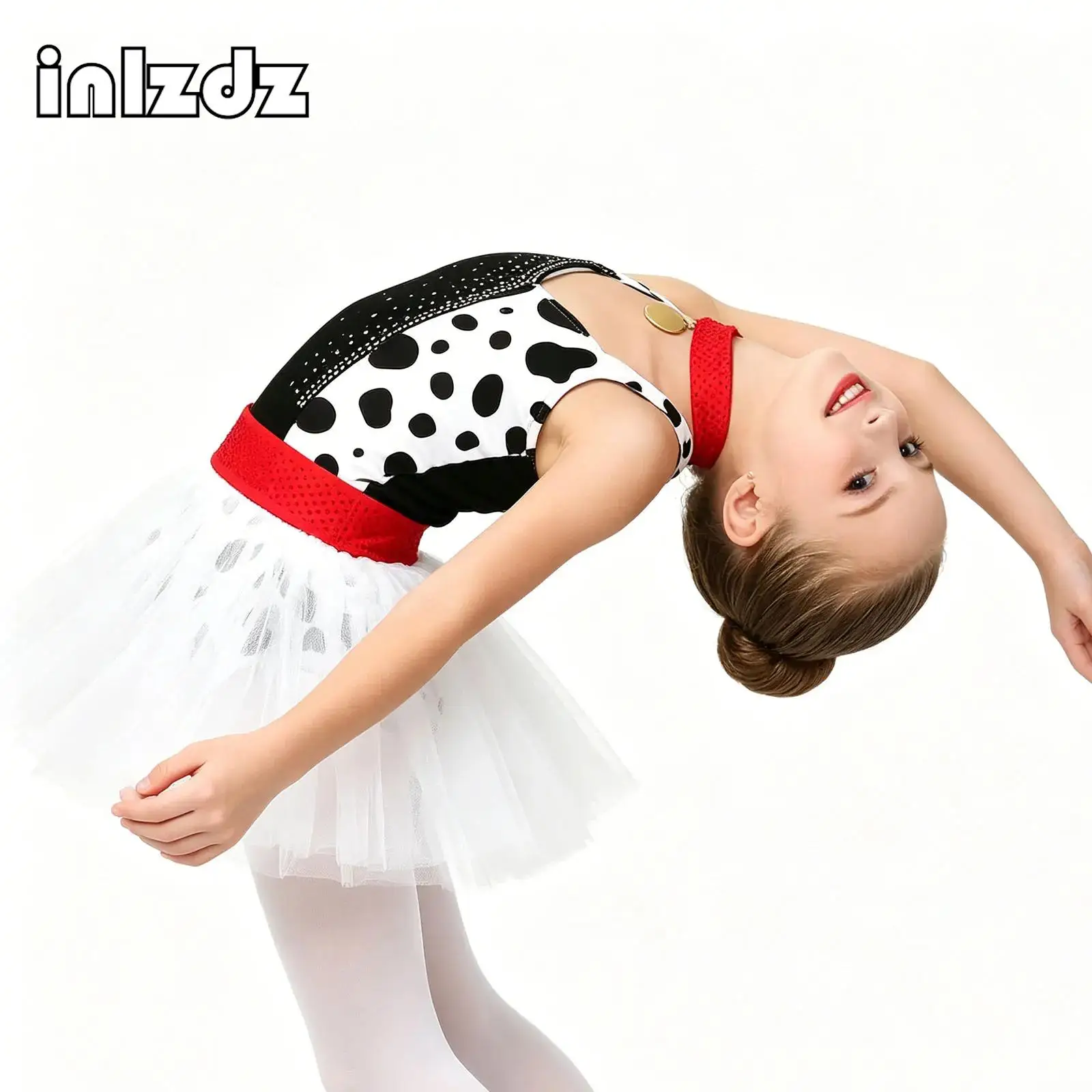 Kids Girls Ballet Dance Leotard Tutu Dress Party Dalmatians Costume Rhinestones Spot-printed Sleeveless Mesh Overlay Bodysuit
Kids Girls Ballet Dance Leotard Tutu Dress Party Dalmatians Costume Rhinestones Spot-printed Sleeveless Mesh Overlay Bodysuit
