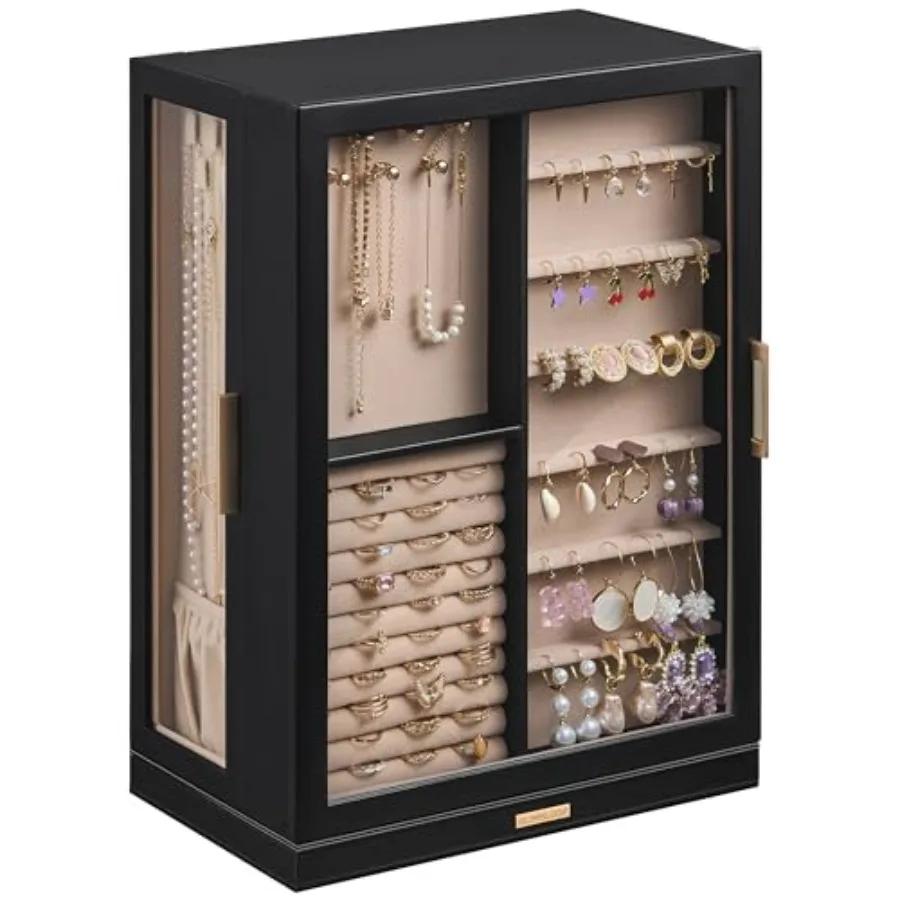 360° Rotating Jewelry Box with 9 Drawers Spacious Vertical Jewelry Organizer with Glass Window Jewelry Storage Case Dustproof a
360° Rotating Jewelry Box with 9 Drawers Spacious Vertical Jewelry Organizer with Glass Window Jewelry Storage Case Dustproof a