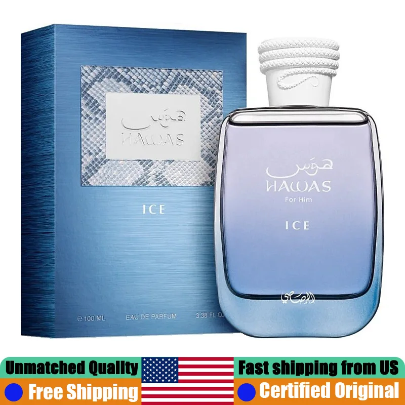 Original Arabic Perfumes Rasasi Hawas Ice Eau de Parfum Spray 3.4 Oz Premium Men's Frosty Spicy Woody Aromatic EDP Pheromones Cologne 100ml Portable Long Lasting Star Anise Frozen Apple Moss Driftwood Fragrance for Dates & Masculine Signature Wear
Original Arabic Perfumes Rasasi Hawas Ice Eau de Parfum Spray 3.4 Oz Premium Men's Frosty Spicy Woody Aromatic EDP Pheromones Cologne 100ml Portable Long Lasting Star Anise Frozen Apple Moss Driftwood Fragrance for Dates & Masculine Signature Wear