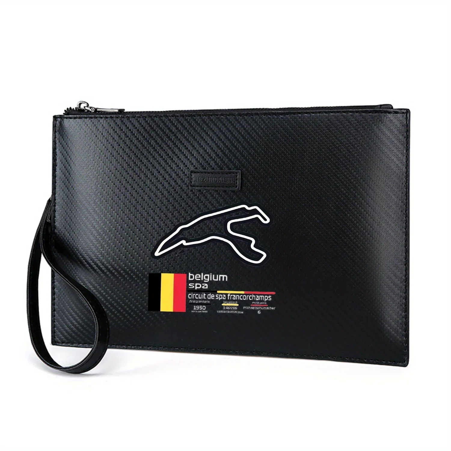 Race track on black background,details Elegant Printed PU Men's Handbag Fashionable and Practical for Everyday Carry
Race track on black background,details Elegant Printed PU Men's Handbag Fashionable and Practical for Everyday Carry