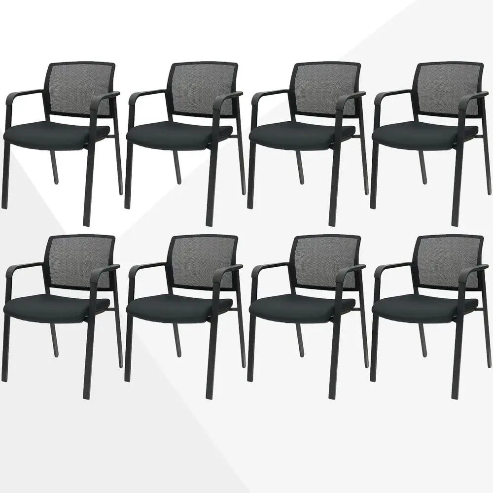 Mesh Back Stacking Desk Chairs with Armrests, Upholstered Seat, Ergonomic Support for Office, Conference, School, Church, Black
Mesh Back Stacking Desk Chairs with Armrests, Upholstered Seat, Ergonomic Support for Office, Conference, School, Church, Black