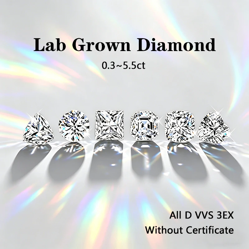 Loose 0.3CT-5.5CT Lab Diamond D Color VVS White Round Excellent Cut Lab Grown Diamonds Without IGI GRA Certificate
Loose 0.3CT-5.5CT Lab Diamond D Color VVS White Round Excellent Cut Lab Grown Diamonds Without IGI GRA Certificate