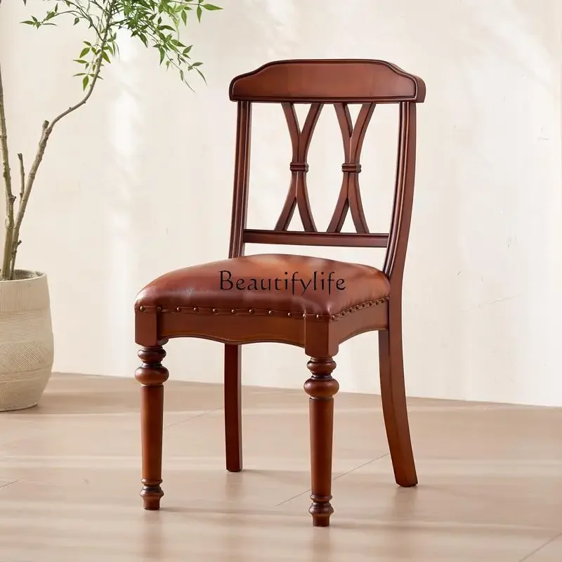 ls 04Solid wood dining chair casual backrest household desk chair 
ls 04Solid wood dining chair casual backrest household desk chair