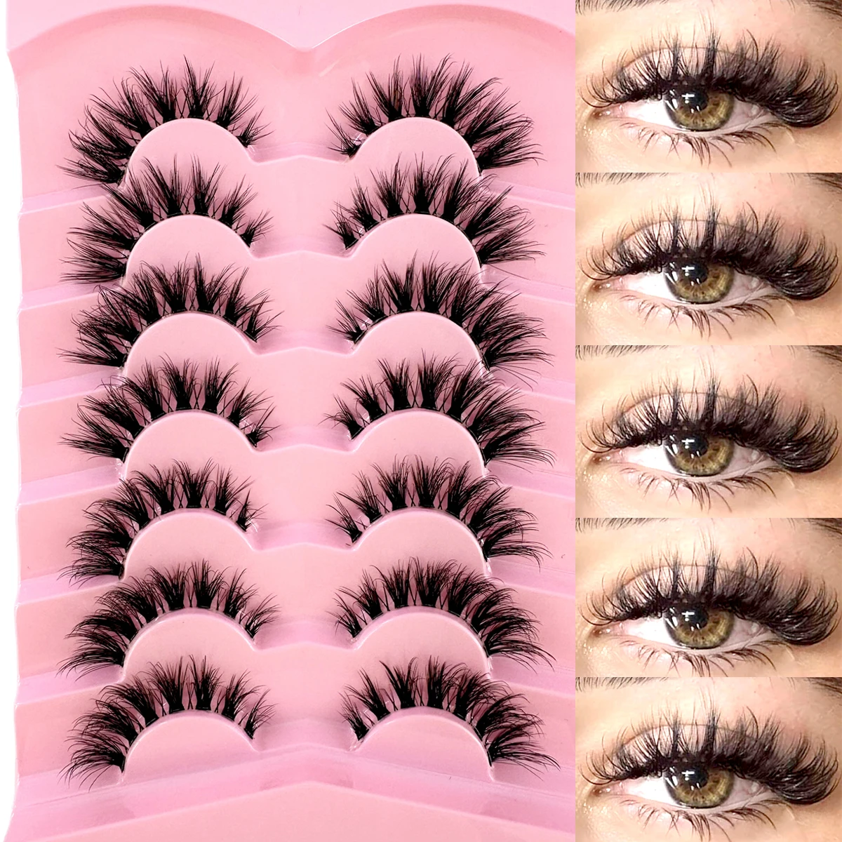 7Pairs Clear Band Lashes Mink Eyelashes Natural Soft Cat Eye False Eyelashes Long Wispy 3D Mink Lashes Eyelash Extension Makeup
7Pairs Clear Band Lashes Mink Eyelashes Natural Soft Cat Eye False Eyelashes Long Wispy 3D Mink Lashes Eyelash Extension Makeup