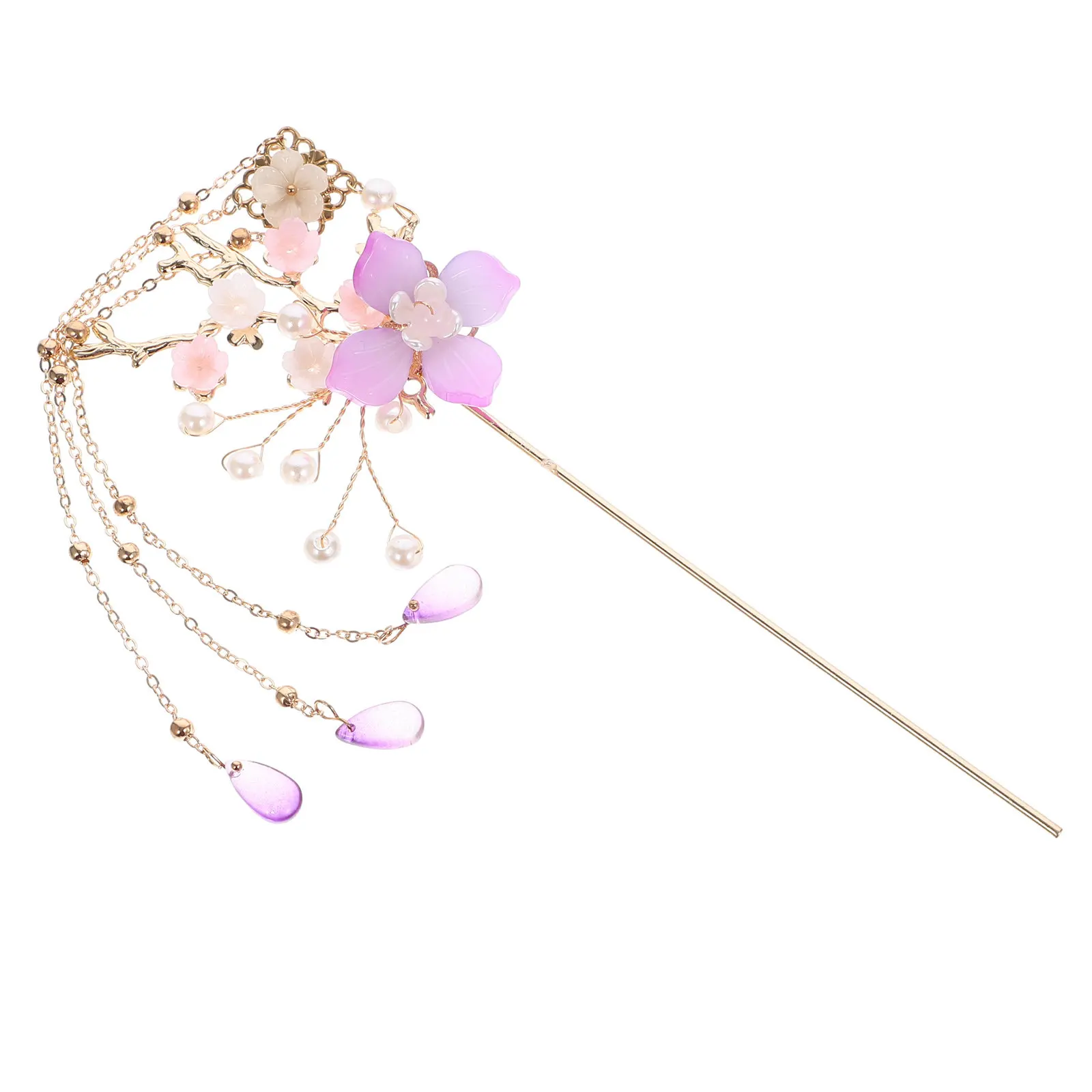 Pearl Tassel Flower Hairpin Retro Chinese Hair Stick Vintage Hair Accessory for Hanfu Costume Dance Photography
Pearl Tassel Flower Hairpin Retro Chinese Hair Stick Vintage Hair Accessory for Hanfu Costume Dance Photography