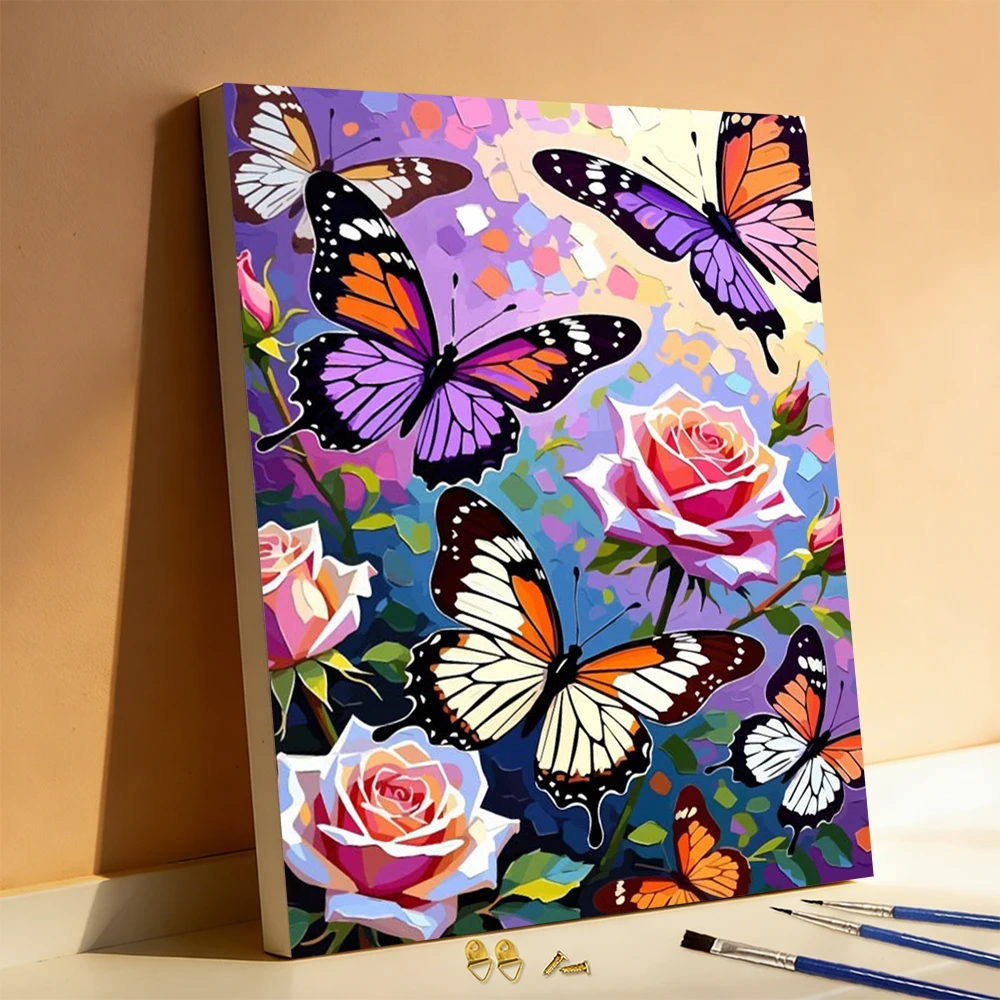 Huacan Digital Oil Painting Butterfly DIY Oil Painting By Numbers Flower Coloring By Numbers Rose Wall Decor Living Room Gift
Huacan Digital Oil Painting Butterfly DIY Oil Painting By Numbers Flower Coloring By Numbers Rose Wall Decor Living Room Gift