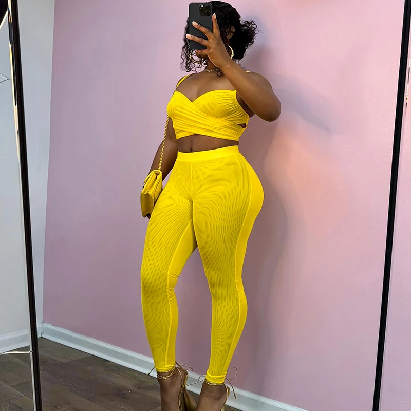 CUTENOVA Women'S Sexy Mesh See-Through Hollow Out Set Cross Camisole Tank Top + Skinny Double-Sided Long Pants Two-Piece Sets
CUTENOVA Women'S Sexy Mesh See-Through Hollow Out Set Cross Camisole Tank Top + Skinny Double-Sided Long Pants Two-Piece Sets
