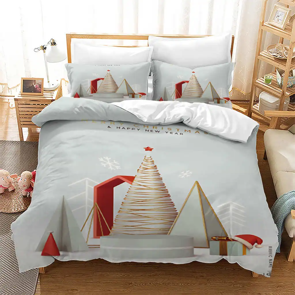 3pc Duvet Cover Merry Christmas Geometric Element Bedding Set Microfiber Quilt Cover Holiday Gift Bedroom Decoration Children
3pc Duvet Cover Merry Christmas Geometric Element Bedding Set Microfiber Quilt Cover Holiday Gift Bedroom Decoration Children