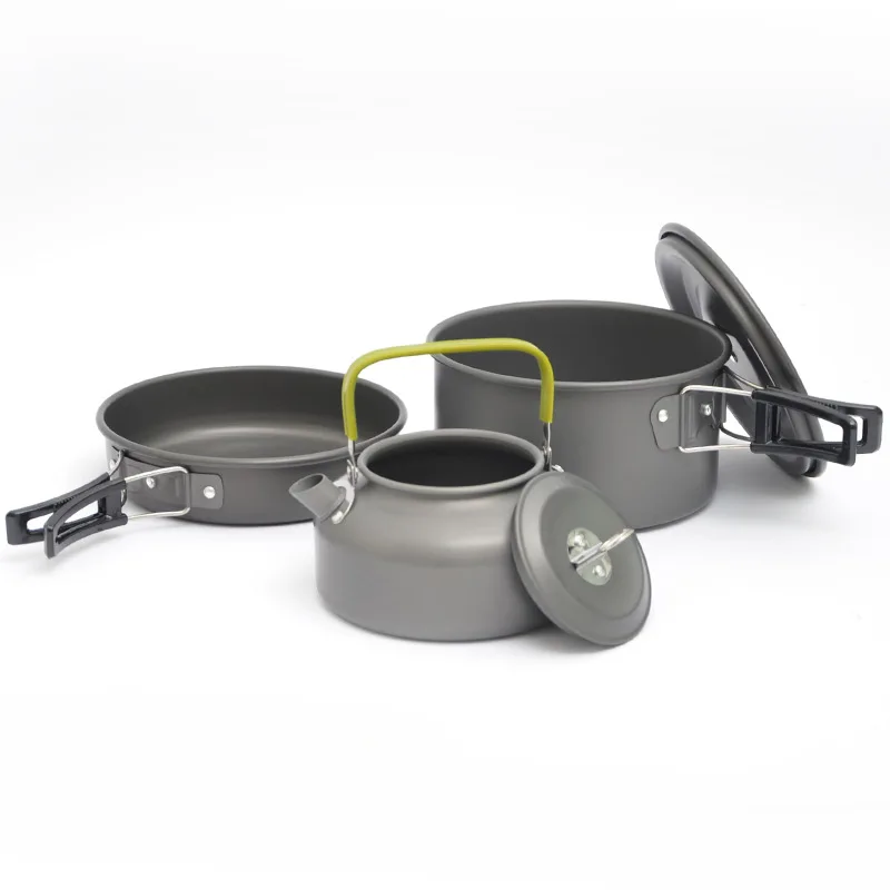 Outdoor 2-3 person teapot set pot combination multi-person alumina pot non-stick pot camping picnic pot set camping pot
Outdoor 2-3 person teapot set pot combination multi-person alumina pot non-stick pot camping picnic pot set camping pot