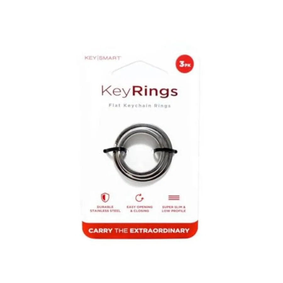 KeySmart Key Rings - Pack of 3 Flat Key Chain Rings for Key Attachment - Easy Opening and Closing Round Split Metal Key Rings f
KeySmart Key Rings - Pack of 3 Flat Key Chain Rings for Key Attachment - Easy Opening and Closing Round Split Metal Key Rings f
