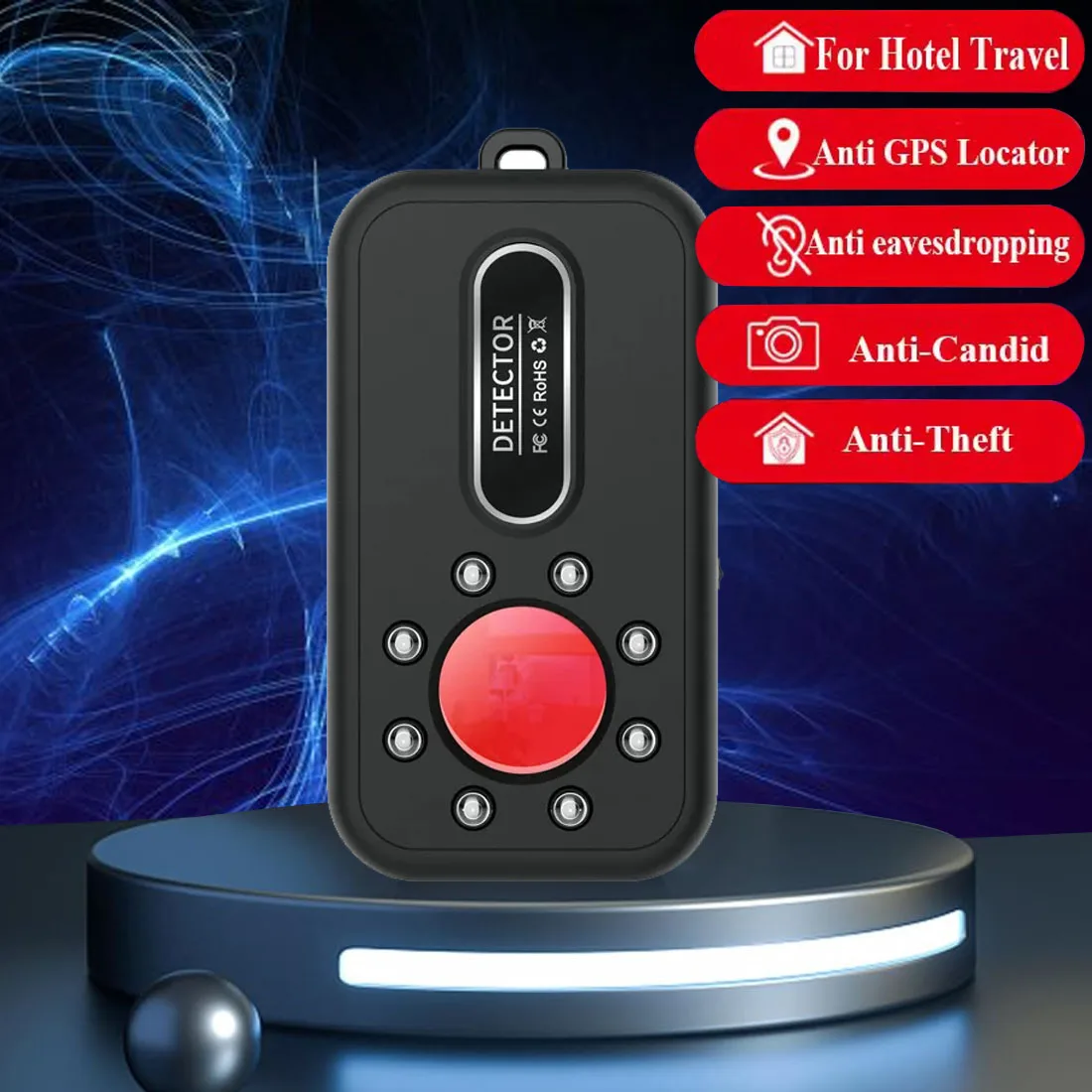 Pocket Anti Spy Detector K96 Anti-theft Camera Detector GPS Signal Lens RF Tracker Hidden Camera Detector Spy Gadgets Scanner
Pocket Anti Spy Detector K96 Anti-theft Camera Detector GPS Signal Lens RF Tracker Hidden Camera Detector Spy Gadgets Scanner
