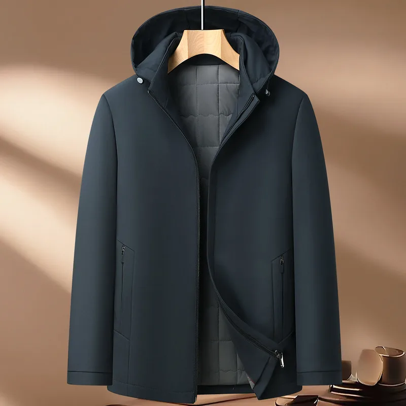 Business Casual Men's Hooded Cotton-Padded Jackets Autumn Winter Hat Detachable Thick Warm Coats Outwear Loose Windproof Parkas
Business Casual Men's Hooded Cotton-Padded Jackets Autumn Winter Hat Detachable Thick Warm Coats Outwear Loose Windproof Parkas