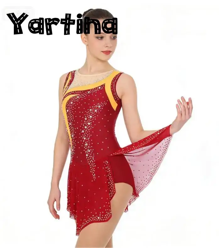 Womens Adult Ballet Leotard Jersey Rhythmic Shiny Rhinestones Gymnastics Figure Skating Costume Slit Lyrical Dance Overlay Dress
Womens Adult Ballet Leotard Jersey Rhythmic Shiny Rhinestones Gymnastics Figure Skating Costume Slit Lyrical Dance Overlay Dress