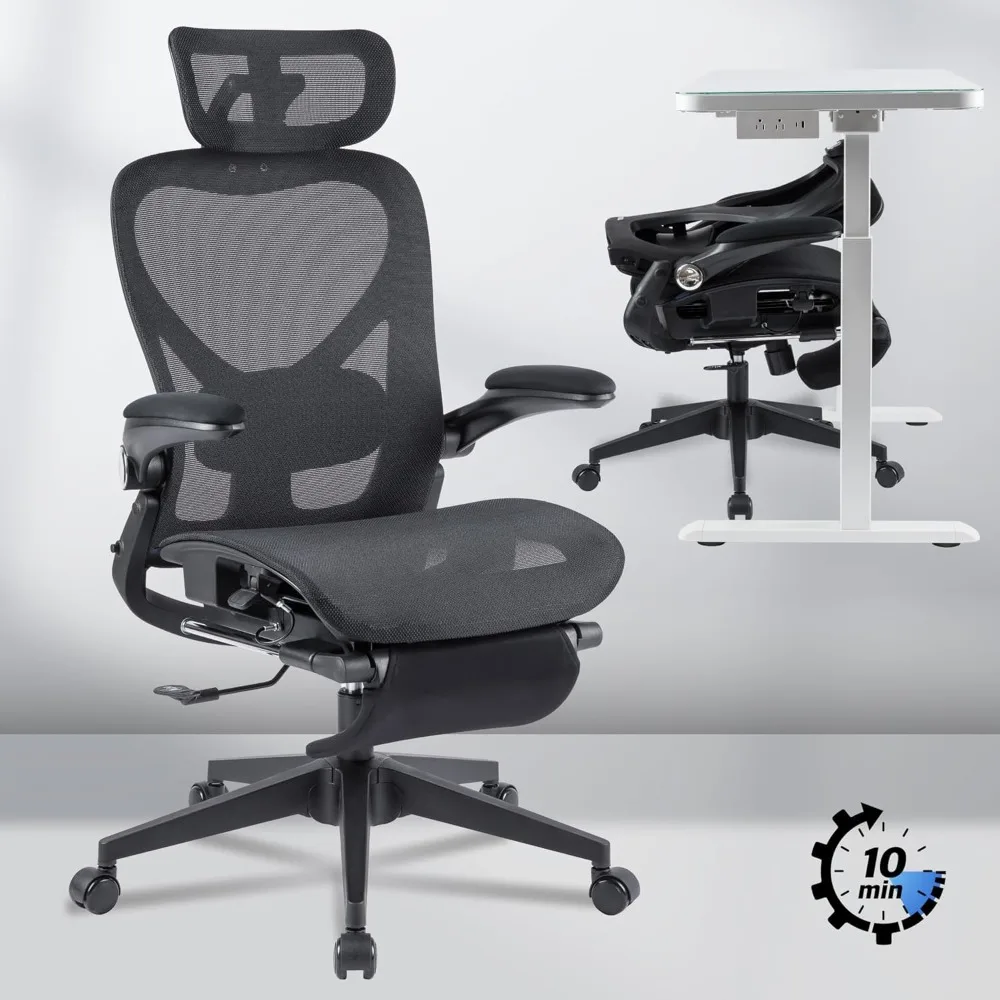 Foldex Ergonomic Office Chair, Folding Office Chair for Small Spaces with Lumbar Support, Flip-up Armrests, 3D Headrest, Desk C
Foldex Ergonomic Office Chair, Folding Office Chair for Small Spaces with Lumbar Support, Flip-up Armrests, 3D Headrest, Desk C