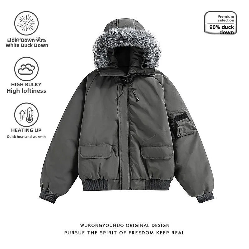 Мужская теплая куртка-парка с капюшоном и меховым воротником, в стиле ретро, универсальная, с наполнителем из пуха, молодежная, модная, приталенного кроя
Мужская теплая куртка-парка с капюшоном и меховым воротником, в стиле ретро, универсальная, с наполнителем из пуха, молодежная, модная, приталенного кроя