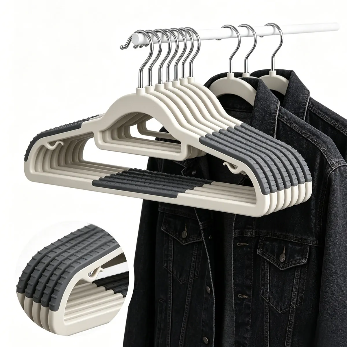 10Pcs Anti-Slip Hangers – Non-Marking Plastic Clothes Hangers for Household, Drying Rack & Clothing Rack, Non-Slip Design ZSY
10Pcs Anti-Slip Hangers – Non-Marking Plastic Clothes Hangers for Household, Drying Rack & Clothing Rack, Non-Slip Design ZSY