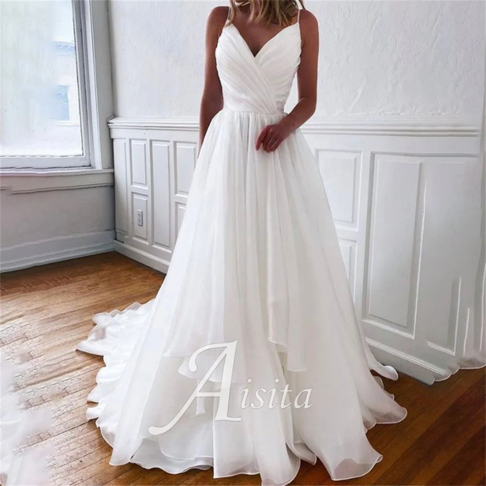 Beach A-Line Bride Dresses Deep V Neck Spaghetti Straps Simple Wedding Dresses For Woman Wedding Dress Vestidos De Novia
Beach A-Line Bride Dresses Deep V Neck Spaghetti Straps Simple Wedding Dresses For Woman Wedding Dress Vestidos De Novia