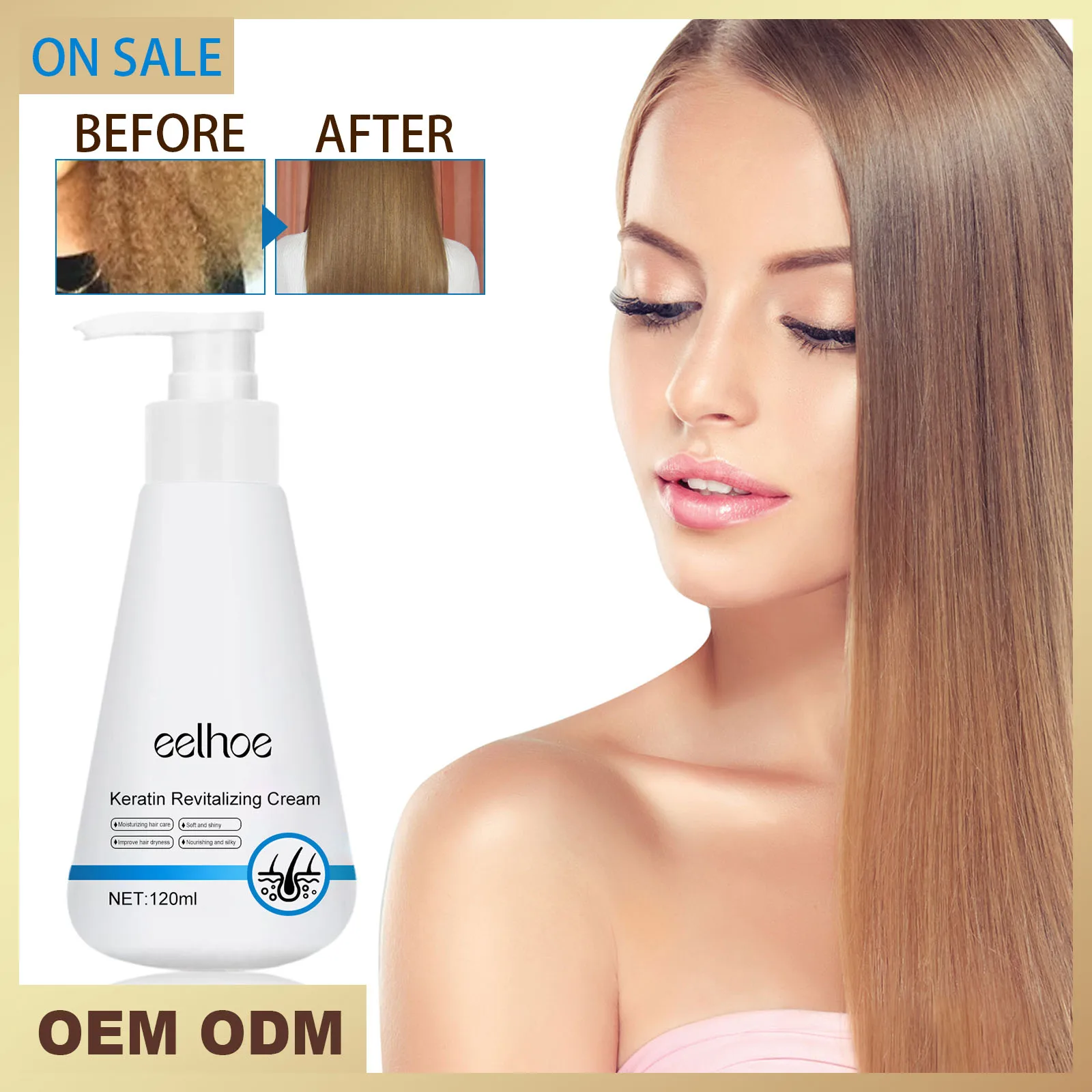 Keratin Revitalizing Cream Long Lasting Fragrance Smooth and Lightweight Frizz Control Conditioner for Split Ends
Keratin Revitalizing Cream Long Lasting Fragrance Smooth and Lightweight Frizz Control Conditioner for Split Ends