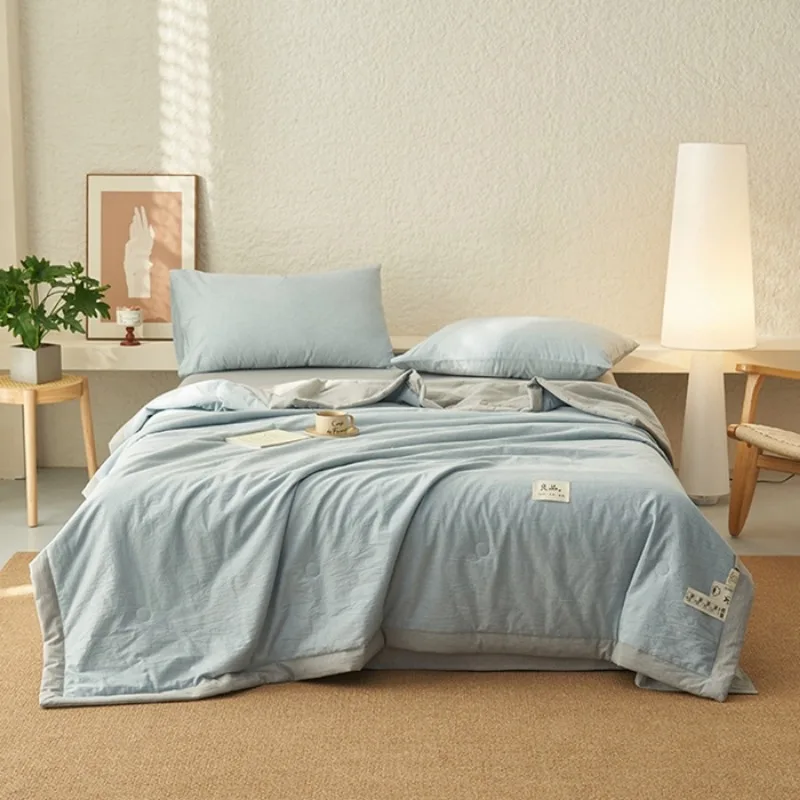 Fashion Classic Simple Style Solid Color Fill Cotton Home Textile Yarn-dyed Double Patchwork Silkworm Pupa Protein Summer Quilt
Fashion Classic Simple Style Solid Color Fill Cotton Home Textile Yarn-dyed Double Patchwork Silkworm Pupa Protein Summer Quilt