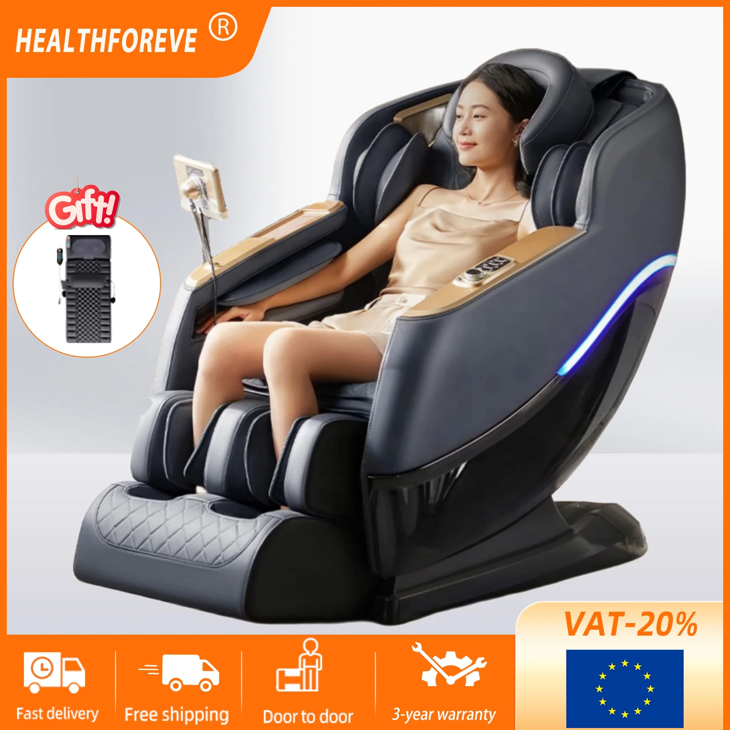 3 year warranty massage chair 4d zero gravity with Heating and Bluetooth Full Body Air Bag Home 3D Office Chair Massage Sofa
3 year warranty massage chair 4d zero gravity with Heating and Bluetooth Full Body Air Bag Home 3D Office Chair Massage Sofa