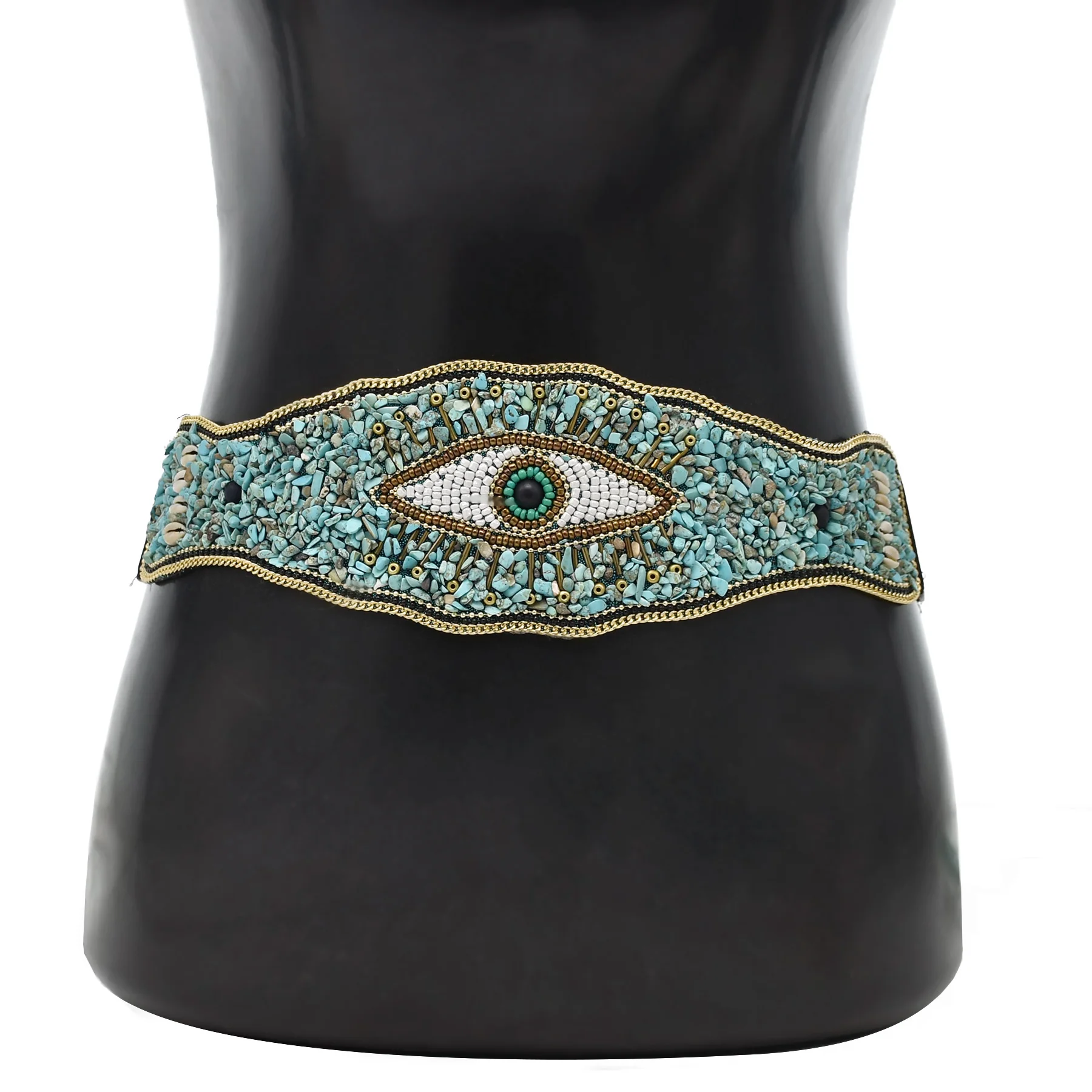 Ethnic Boho Wide Corset Waistbands for Women Eye Shape Resin Beads Slim Dance Dress Elastic Belt Body Chain Indian Party Jewelry
Ethnic Boho Wide Corset Waistbands for Women Eye Shape Resin Beads Slim Dance Dress Elastic Belt Body Chain Indian Party Jewelry