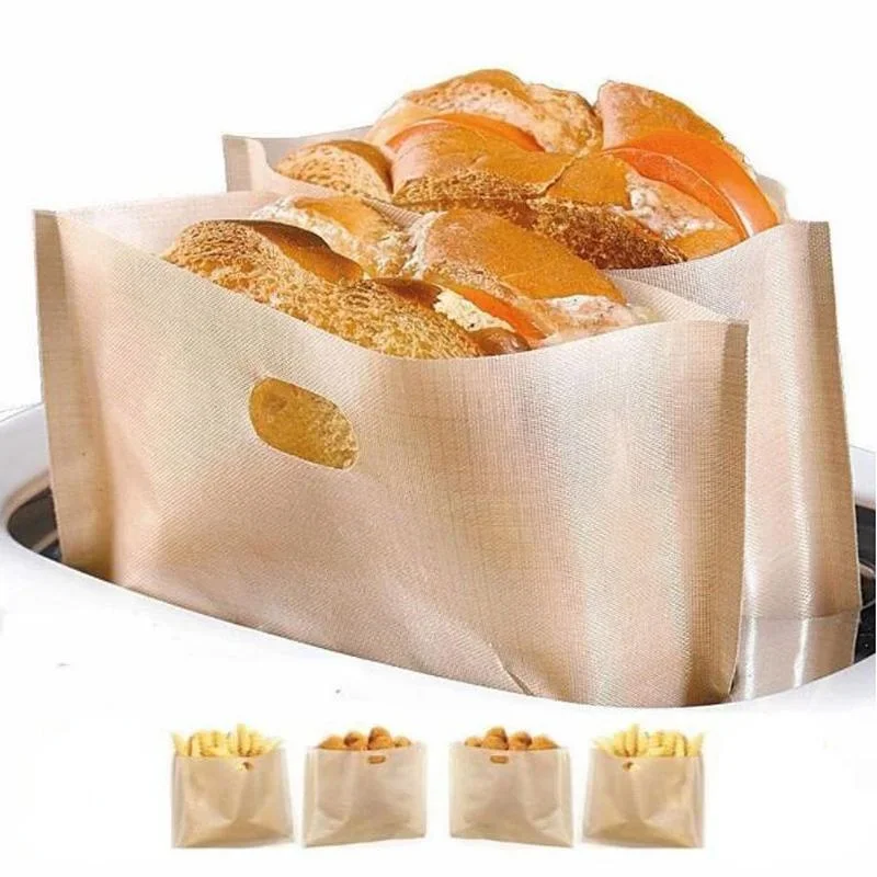 4 Pcs Reusable Toaster Bag Non Stick Bread Bag Sandwich Bags Fiberglass Toast Microwave Heating Pastry Tools
4 Pcs Reusable Toaster Bag Non Stick Bread Bag Sandwich Bags Fiberglass Toast Microwave Heating Pastry Tools