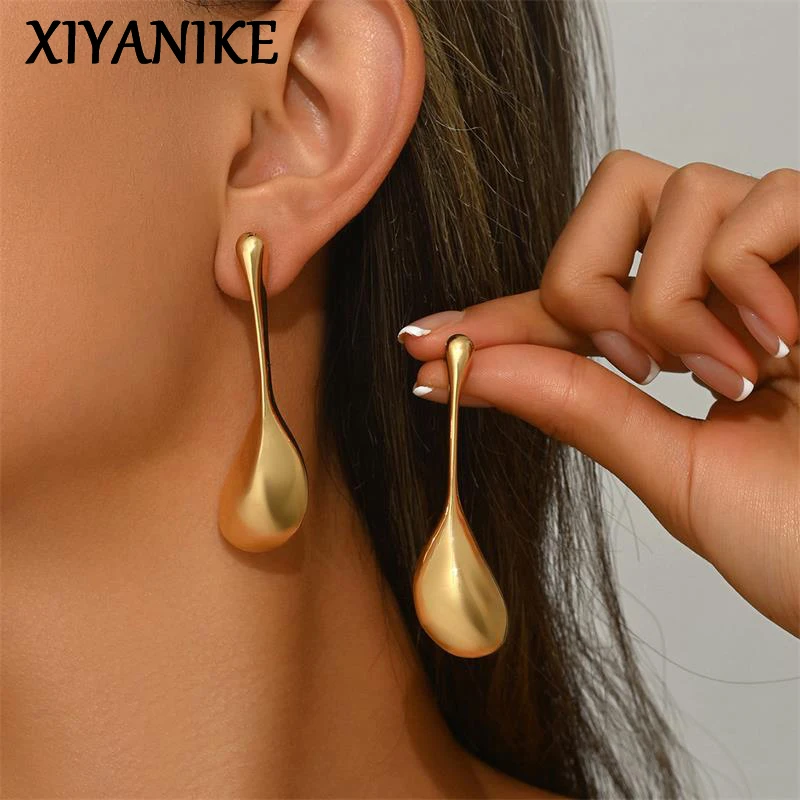 XIYANIKE Minimalist Metal Chunky Water Drop Earrings For Women Punk Fashion Jewelry Accessories New Gift Party Music Festival
XIYANIKE Minimalist Metal Chunky Water Drop Earrings For Women Punk Fashion Jewelry Accessories New Gift Party Music Festival
