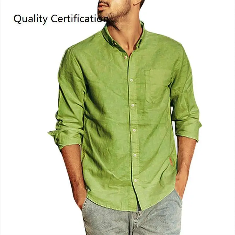 Мужская рубашка из смесового хлопка и льна, приталенного кроя, в различных цветах, молодежный тренд для осенней носки, европейский стиль...
Мужская рубашка из смесового хлопка и льна, приталенного кроя, в различных цветах, молодежный тренд для осенней носки, европейский стиль...