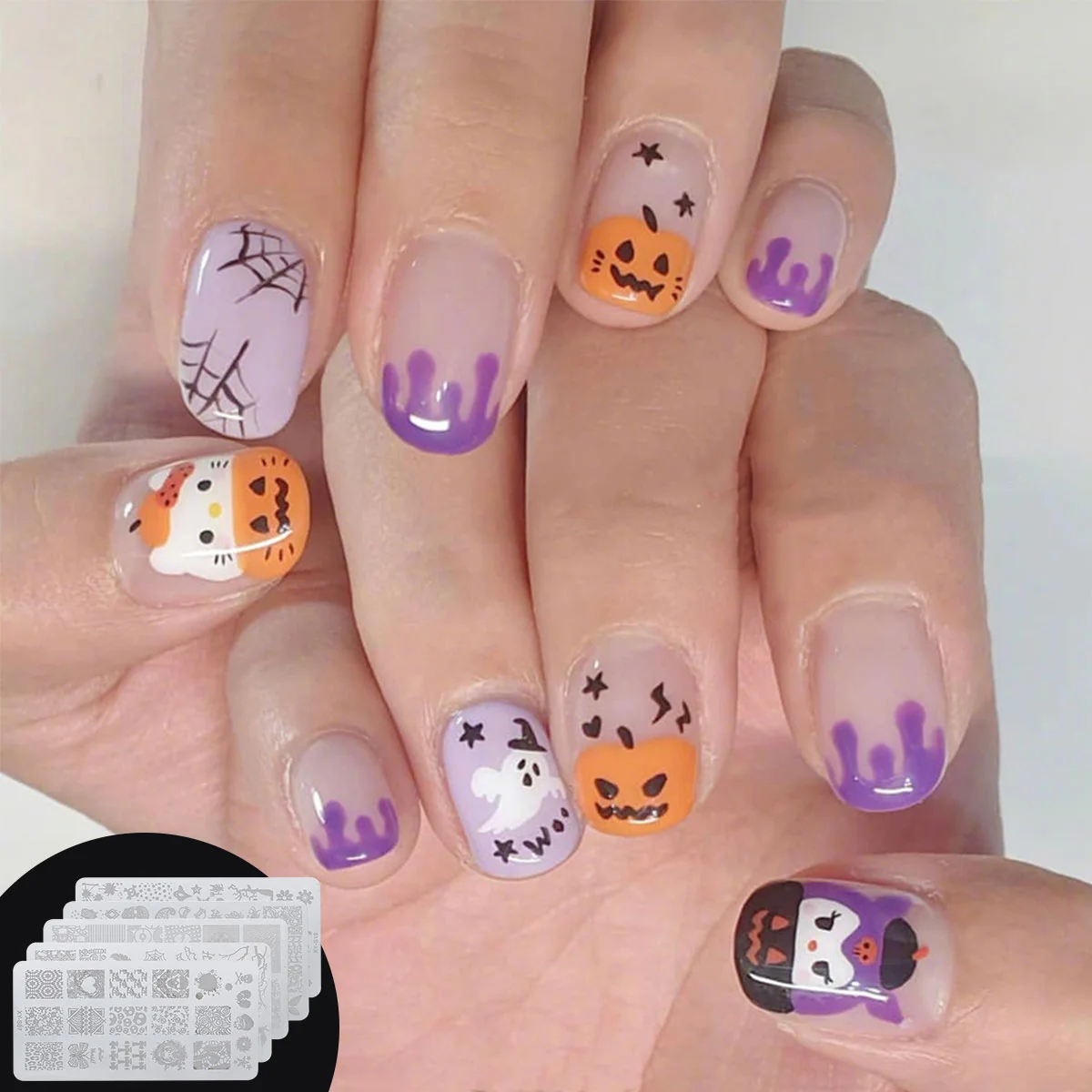 5 Pcs Halloween Nail Print Template Supplies Printing Accessories Tool Skull Clear Fingernail Polish
5 Pcs Halloween Nail Print Template Supplies Printing Accessories Tool Skull Clear Fingernail Polish