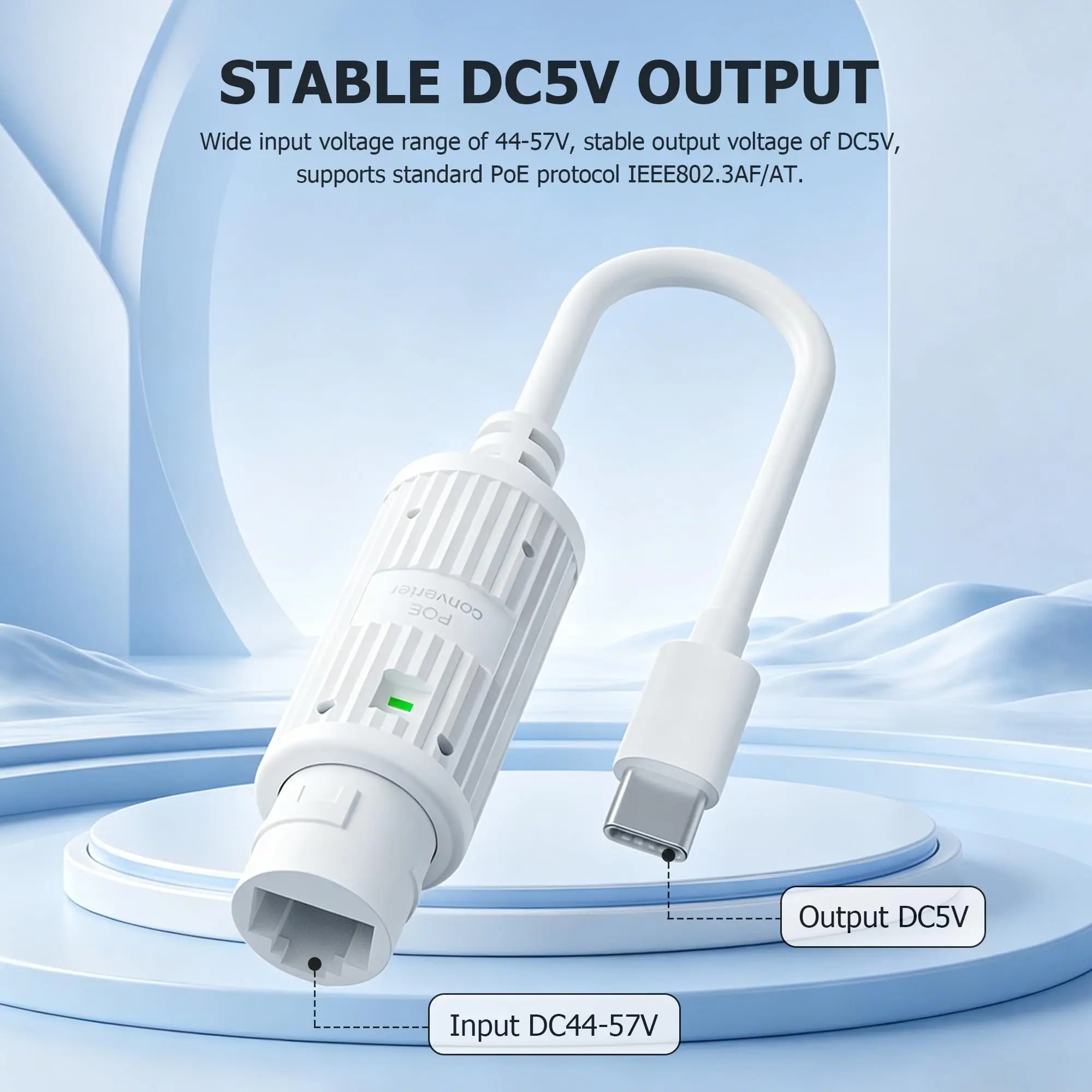 POE to USB-C Power Converter for Security Camera Monitoring RJ45 Female to Type-C Male Charging Adapter Outdoor Waterproof
POE to USB-C Power Converter for Security Camera Monitoring RJ45 Female to Type-C Male Charging Adapter Outdoor Waterproof