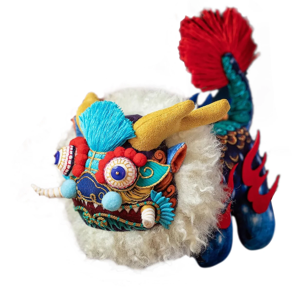 100% Hand-Made Tradtional Chinese Auspicious Qilin Fabic Figure With Colorful Embroideries To Repelling Bad Luck
100% Hand-Made Tradtional Chinese Auspicious Qilin Fabic Figure With Colorful Embroideries To Repelling Bad Luck