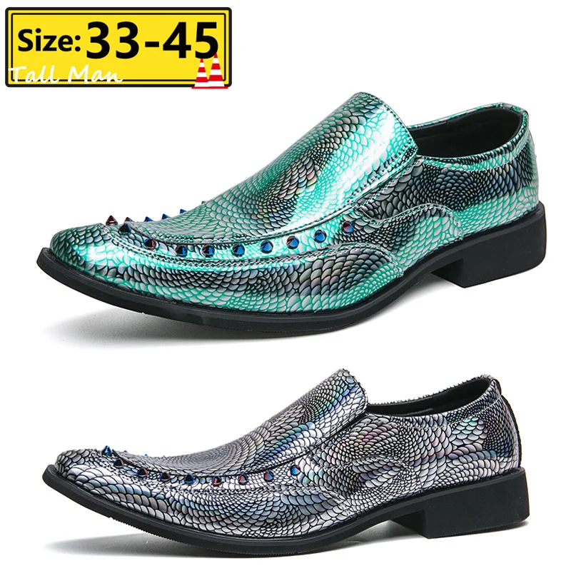 Men Chelsea LofersColorful Pointed PU Leather Shoes Green Silver Plus Size 33-45
Men Chelsea LofersColorful Pointed PU Leather Shoes Green Silver Plus Size 33-45