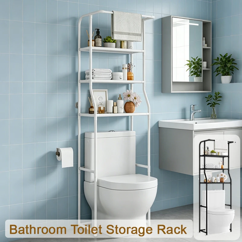 Bathroom Toilet Shelf,Toilet Rack, Three-Tier Shelving, Metal Structure for Vertical Installation,Multi-Layer Classified Storage
Bathroom Toilet Shelf,Toilet Rack, Three-Tier Shelving, Metal Structure for Vertical Installation,Multi-Layer Classified Storage