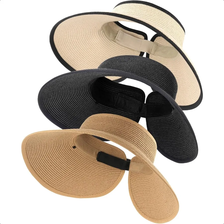 FURTALK Straw Sun Visor Hats for Women UPF 80+ Wide Brim Pontytail Summer Beach Hats
FURTALK Straw Sun Visor Hats for Women UPF 80+ Wide Brim Pontytail Summer Beach Hats