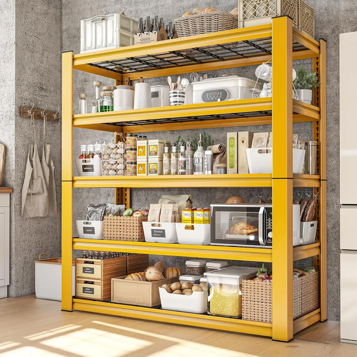 72" HX35.5 WX16 D Storage Industrial Shelf for72''H Garage Shelving 3010 LBS Storage Shelves Adjustable Metal Shelving
72" HX35.5 WX16 D Storage Industrial Shelf for72''H Garage Shelving 3010 LBS Storage Shelves Adjustable Metal Shelving