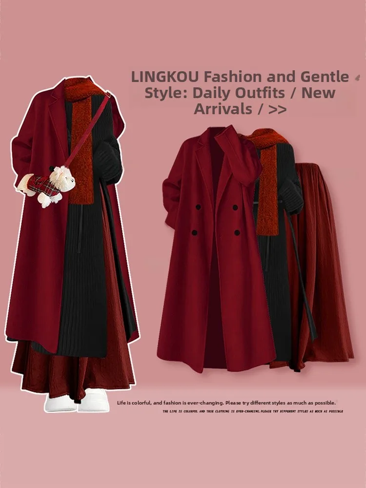 Christmas Red Korean Style Knitted Set Casual Coat Cardigan Sweater Skirt Pants Three Piece Set plus Size Autumn Winter Women...
Christmas Red Korean Style Knitted Set Casual Coat Cardigan Sweater Skirt Pants Three Piece Set plus Size Autumn Winter Women...