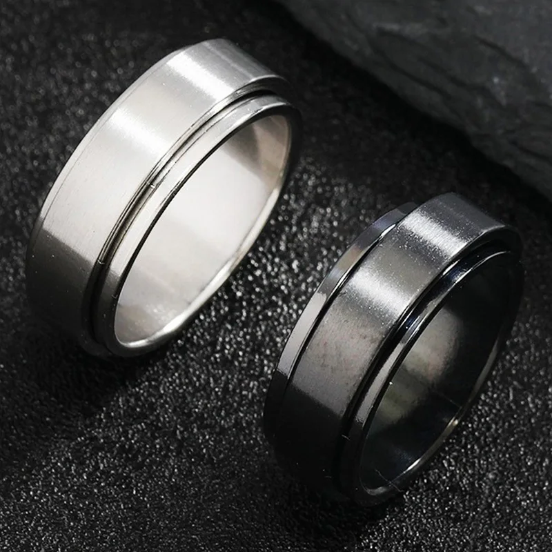 8mm Customizable Solid Glossy Spinner Rotatable Ring for Men And Women Basic Simple Casual Classic Retro Wedding Band
8mm Customizable Solid Glossy Spinner Rotatable Ring for Men And Women Basic Simple Casual Classic Retro Wedding Band