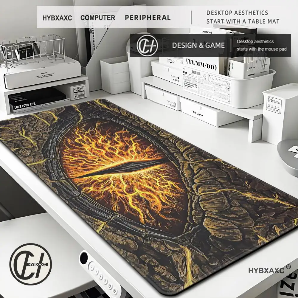 Cool Large Mouse Pad Flying Dragon Eye Design Game Pad Anti slip With Lock Edge Suitable for Home Office Computer Keyboard Mat