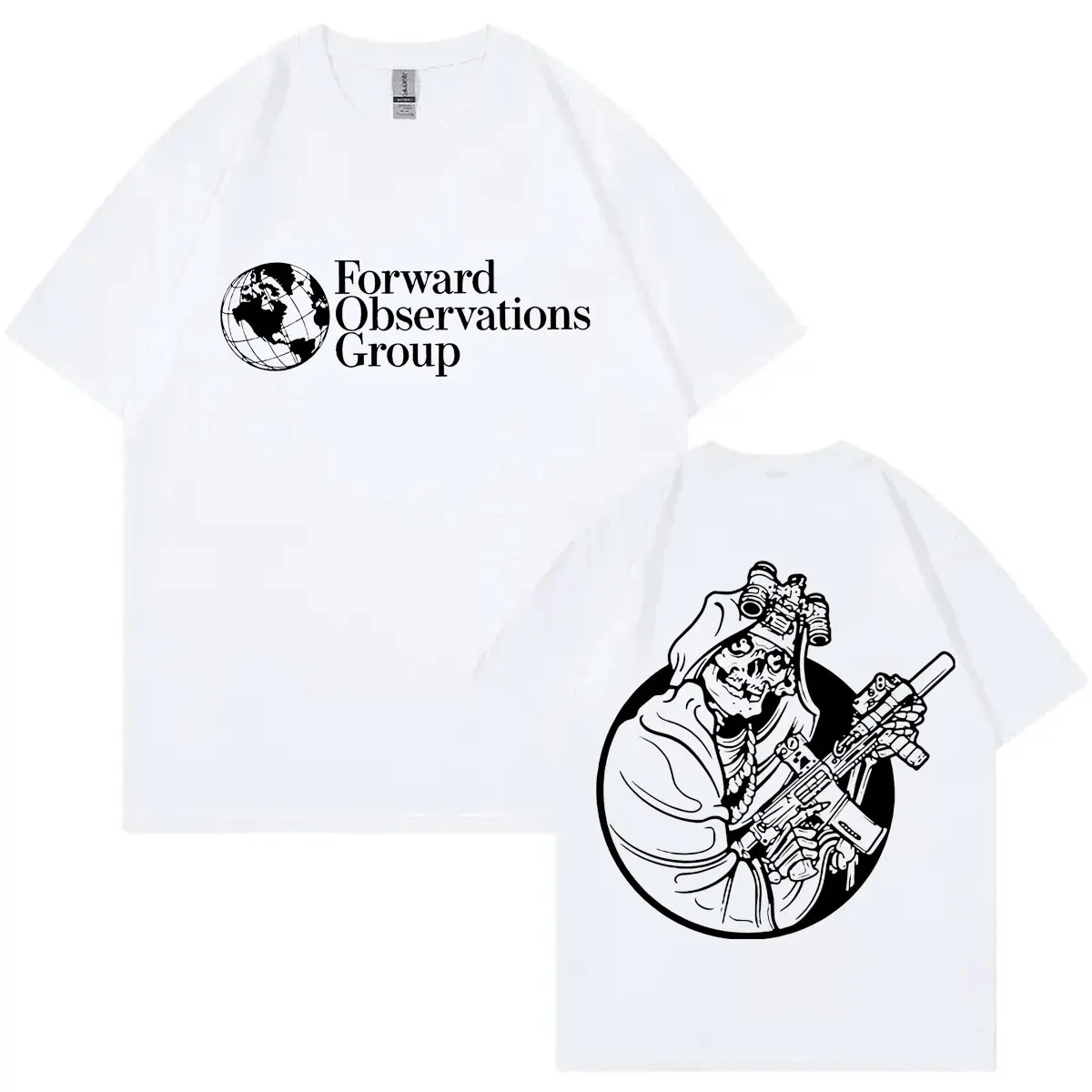 Forward Observations Group Death Skull Print T Shirts High Quality Fashion Oversized T-shirts Men Women Casual Cotton T-shirt
Forward Observations Group Death Skull Print T Shirts High Quality Fashion Oversized T-shirts Men Women Casual Cotton T-shirt