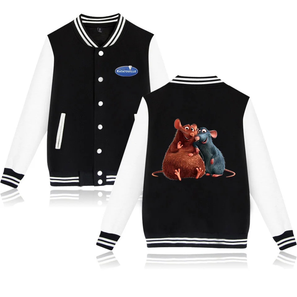 Cartoon Ratatouille Varsity Baseball Bomber Jackets Men Women Clothes Streetwear Kids Boys Girls Harajuku Jacket Single Coats
Cartoon Ratatouille Varsity Baseball Bomber Jackets Men Women Clothes Streetwear Kids Boys Girls Harajuku Jacket Single Coats