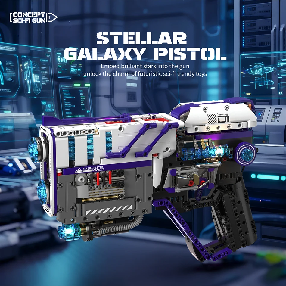 1334 PCS LED High-Tech Stellar Galaxy Pistol Building Blocks Science Fiction Weapons Shooting Gun Bricks Toys for Kids Boys Gift
1334 PCS LED High-Tech Stellar Galaxy Pistol Building Blocks Science Fiction Weapons Shooting Gun Bricks Toys for Kids Boys Gift